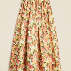 J. Crew A-line maxi skirt in peach print